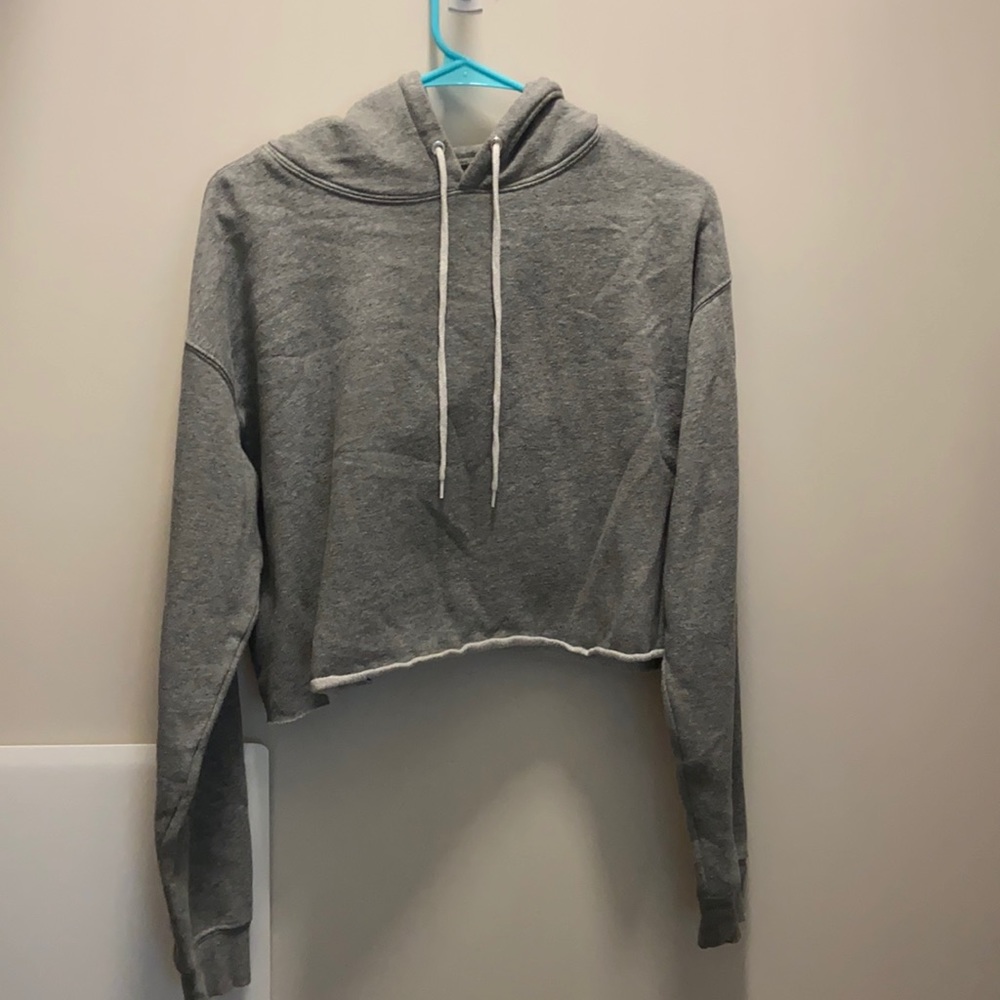 Plain grey cropped sweatshirt